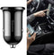 Baseus Compacte Dubbele USB Poort Autolader 4.8A Zwart