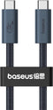 Baseus Flash Series 240W USB-C naar USB-C Laad/Videokabel 8K 1M Zwart