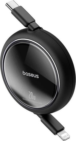 Baseus Free2Pull Oprolbare USB-C naar Lightning Kabel 20W PD 1M Zwart