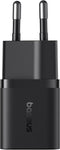 Baseus GaN5 25W Compacte Fast Charger Mini met USB-C naar USB-C Kabel 1M Zwart