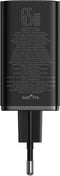 Baseus GaN6 65W USB-C/USB Snellader + 100W USB-C Kabel 1M Zwart