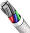 Baseus High Density Braided USB-C naar Apple Lightning PD 20W Wit 1M