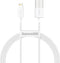 Baseus Lightning kabel Superior Fast Charge 2.4A - 1 meter - Wit