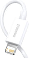 Baseus Lightning kabel Superior Fast Charge 2.4A - 1 meter - Wit