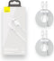 Baseus Simple Wisdom 5A USB naar USB-C Kabel 40W 1.5M Wit (2-Pack)