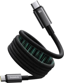 Baseus Tungsten Gold 100W Magnetische USB-C naar USB-C Kabel 1M Zwart