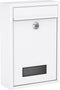 Basi 2170-1300 BK 100M Brievenbus Staal Wit (mat) Sleutelslot
