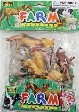 Basic Animal World Farm Boerderijdieren 8 stuks