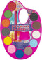 Basic Craft Waterverfpalet + Penseel 12 Kleuren Assorti