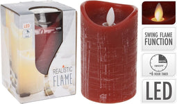 Basic Led Kaars Met Timer Rood