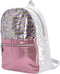 Basic Rugzak Pailletten Roze/Zilver