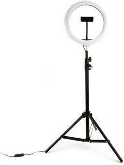 Basic Selfie Ringlamp 26 Cm Met Statief 210Cm