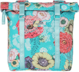 Basil Bloom Field Dubbele Fietstas - 28-35 Liter - Waterdicht - Blauw