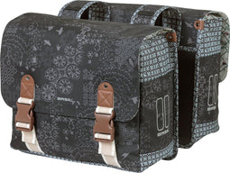 Basil Bohème dubbele fietstas - Zwart - 35 Liter