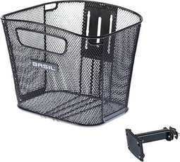 Basil Bold Fietsmand FM - Voorop - Inclusief Bevestigingssysteem - Zwart