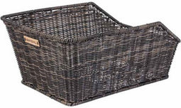 Basil Cento Rattan Look Fietsmand - Achter - Kunststof rotan - Bruin