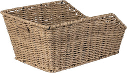 Basil Cento Rattan Look Fietsmand - Achter - Kunststof rotan - Seagrass