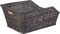 Basil Cento Rattan Look WSL Fietsmand - Achterop - Inclusief Bevestigingssysteem - Bruin