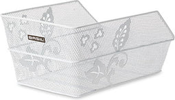 Basil Cento S Flower Fietsmand - Achterop - Inclusief Bevestigingssysteem - Wit