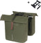 Basil City dubbele fietstas MIK, 28-32L, moss green incl. LED verlichting