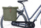 Basil City dubbele fietstas MIK, 28-32L, moss green incl. LED verlichting