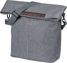 Basil City Fietsshopper - Enkele fietstas - Grijs - 16 Liter