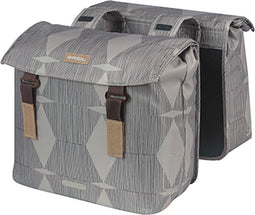 Basil Elegance Dubbele Fietstas - 40-49 Liter - Chateau Taupe