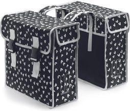 Basil Mara Dubbele fietstas - Heart Dots - 35 Liter