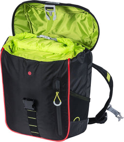 Basil Miles Fietsrugzak Nordlicht - Enkele fietstas - Zwart - 13 Liter