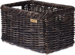 Basil Noir Fietsmand L - Voor - Rotan - Zwart Melee - Large