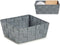 Basket Cloth Braiding Grey (18 x 8 x 21 cm)