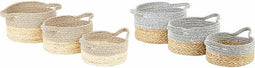 Basket spelset DKD Home Decor 27 x 27 x 16 cm Zeegras (2 Stuks)