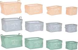 Basket spelset DKD Home Decor 39 x 27 x 24 cm Canvas Modern (3 Stuks)
