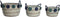 Basket spelset DKD Home Decor 46 x 44 x 34 cm Pompons Polypropyleen Zeegras