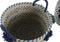 Basket spelset DKD Home Decor 46 x 44 x 34 cm Pompons Polypropyleen Zeegras