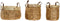 Basket spelset DKD Home Decor Bamboe Tropisch (40 x 40 x 24 cm)