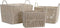 Basket spelset DKD Home Decor Beige Metaal 39 x 29 x 31 cm 3 Onderdelen