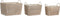 Basket spelset DKD Home Decor Beige Metaal 39 x 29 x 31 cm 3 Onderdelen