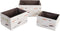 Basket spelset DKD Home Decor Bruin Grijs Oranje 32 x 24 x 18 cm (3 Stuks)