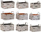 Basket spelset DKD Home Decor Bruin Grijs Oranje 40 x 30 x 20 cm (3 Stuks)