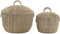 Basket spelset DKD Home Decor Bruin Multicolour Natuurlijk Jute Metaal Boho 51 x 51 x 48 cm