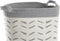 Basket spelset DKD Home Decor Grijs Katoen (3 Onderdelen) (35 x 35 x 40 cm)
