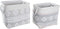 Basket spelset DKD Home Decor Grijs Katoen (45 x 35 x 40 cm) (2 Onderdelen)