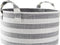 Basket spelset DKD Home Decor Grijs Strepen Katoen (3 Onderdelen) (35 x 35 x 40 cm)