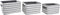 Basket spelset DKD Home Decor Grijs Strepen Katoen (42 x 32 x 25 cm) (3 Onderdelen)