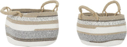Basket spelset DKD Home Decor Katoen Jute (30 x 30 x 20 cm)