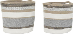 Basket spelset DKD Home Decor Katoen Jute (40 x 40 x 40 cm)