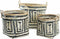 Basket spelset DKD Home Decor Koloniaal Bamboe (40 x 38 x 38 cm)