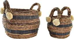 Basket spelset DKD Home Decor Koloniaal Vezel (31 x 31 x 33 cm)