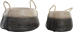Basket spelset DKD Home Decor Natuurlijk Grijs Zeegras (52 x 52 x 44 cm) (2 pcs)